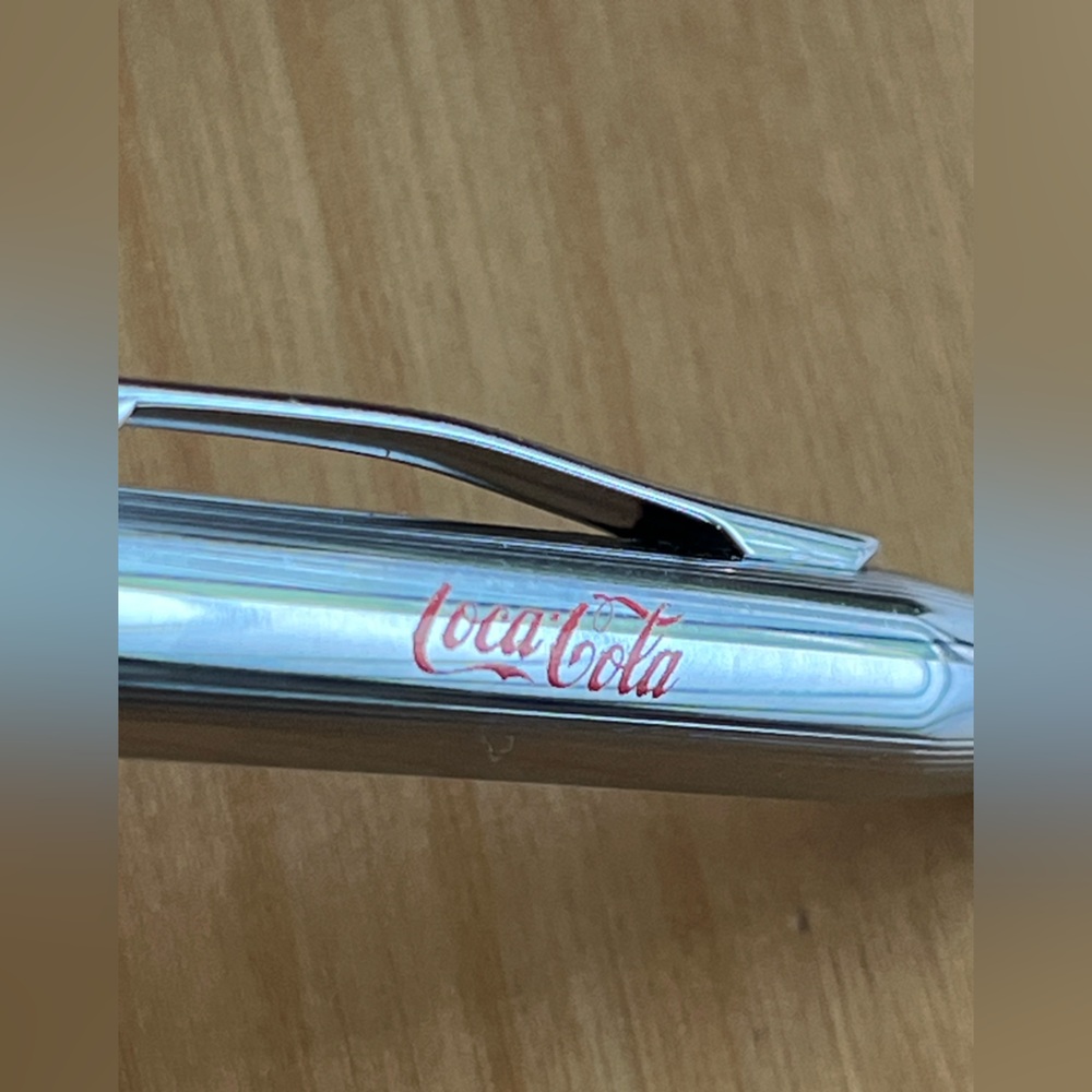 Coca-Cola Chrome and Black Ballpoint Pen CROSS
